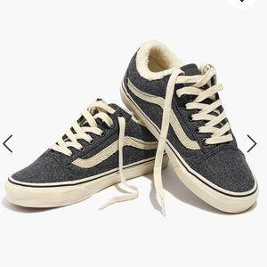 Madewell X Vans Oldskool in Flannel and Sherpa